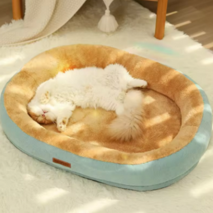Lit pour Animal de Compagnie Confortable en Peluche Carré – Niche pour Chiot et Chat – Canapé Coussin pour Petits et Moyens Animaux